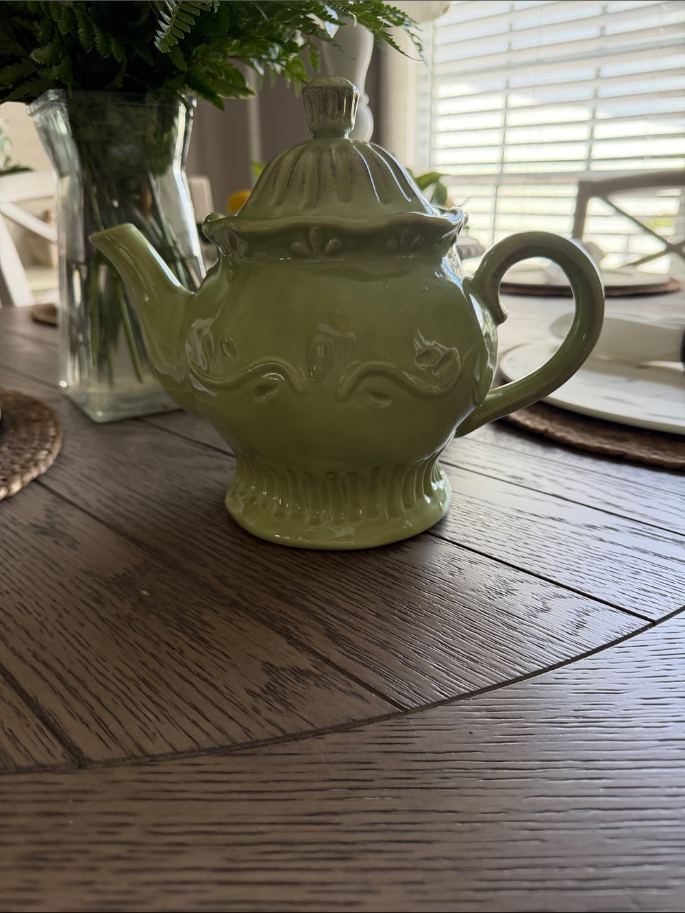 Green Ceramic Decorative Teapot - Elegant Home Accent
